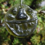 Recycled yellow bottle glass 'Bubba' suncatcher