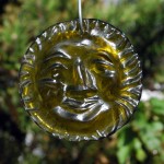 Yellow recycled bottle glass Suncatcher