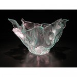 Recycled vintage tulip glass vase