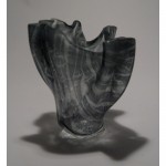 Black Bamboo Recycled Glass Vase