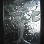 Tack Fused Recycled Glass - Ginko Tree