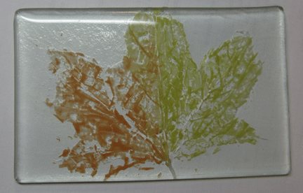 Glassline Paint on Leaves