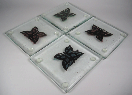 Printed Butterfly Coasters
