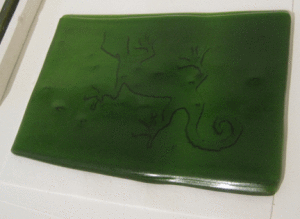 kiln carving pattern after fusing