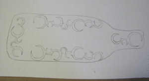 tracing bottle pattern edges