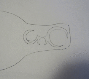 kiln carving pattern on a bottle