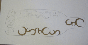 Cutting the kiln carving border pattern