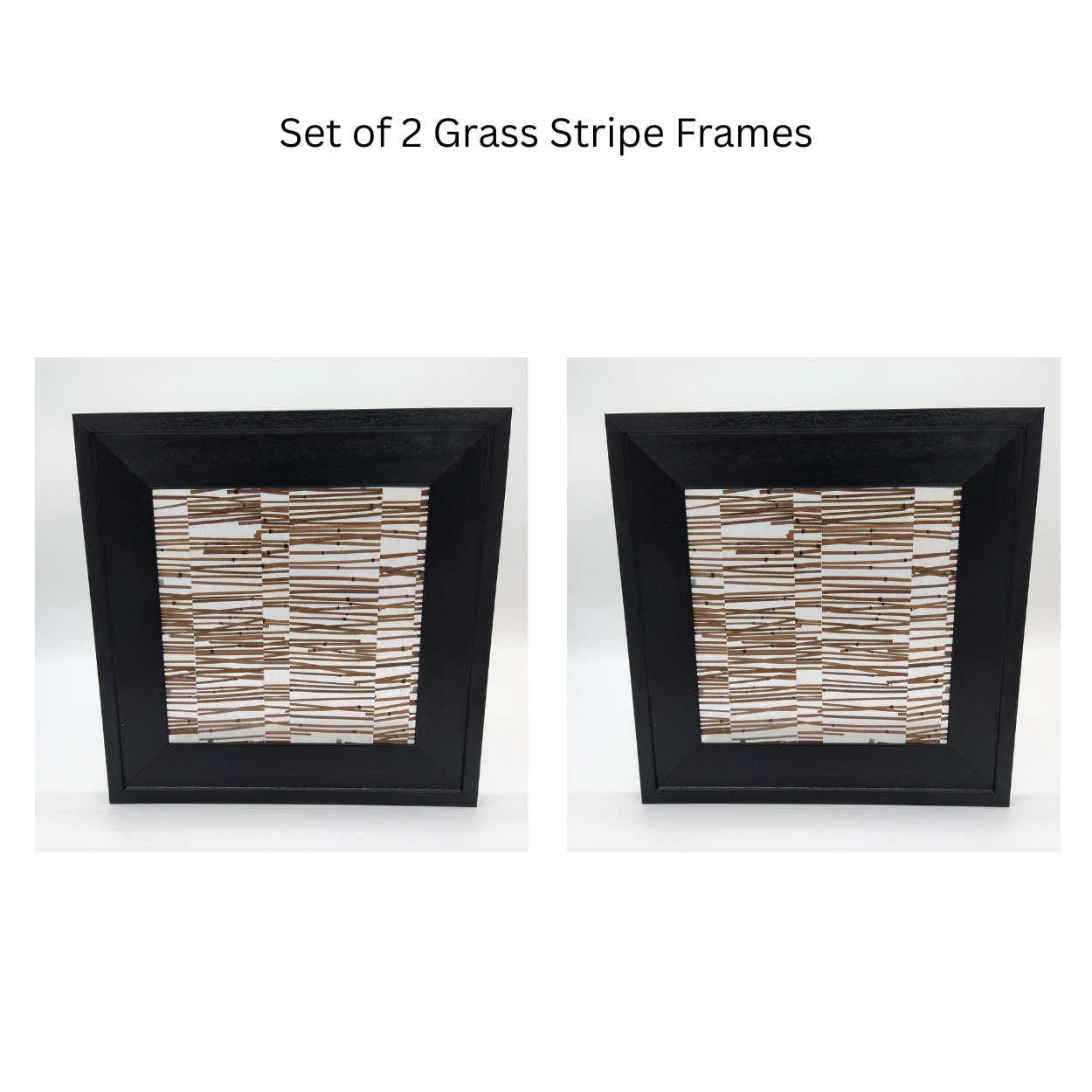 Short Grass Fused Glass Display Frame Set - Glass With A Past